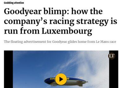 Goodyear blimp: how the company’s racing strategy is run from Luxembourg